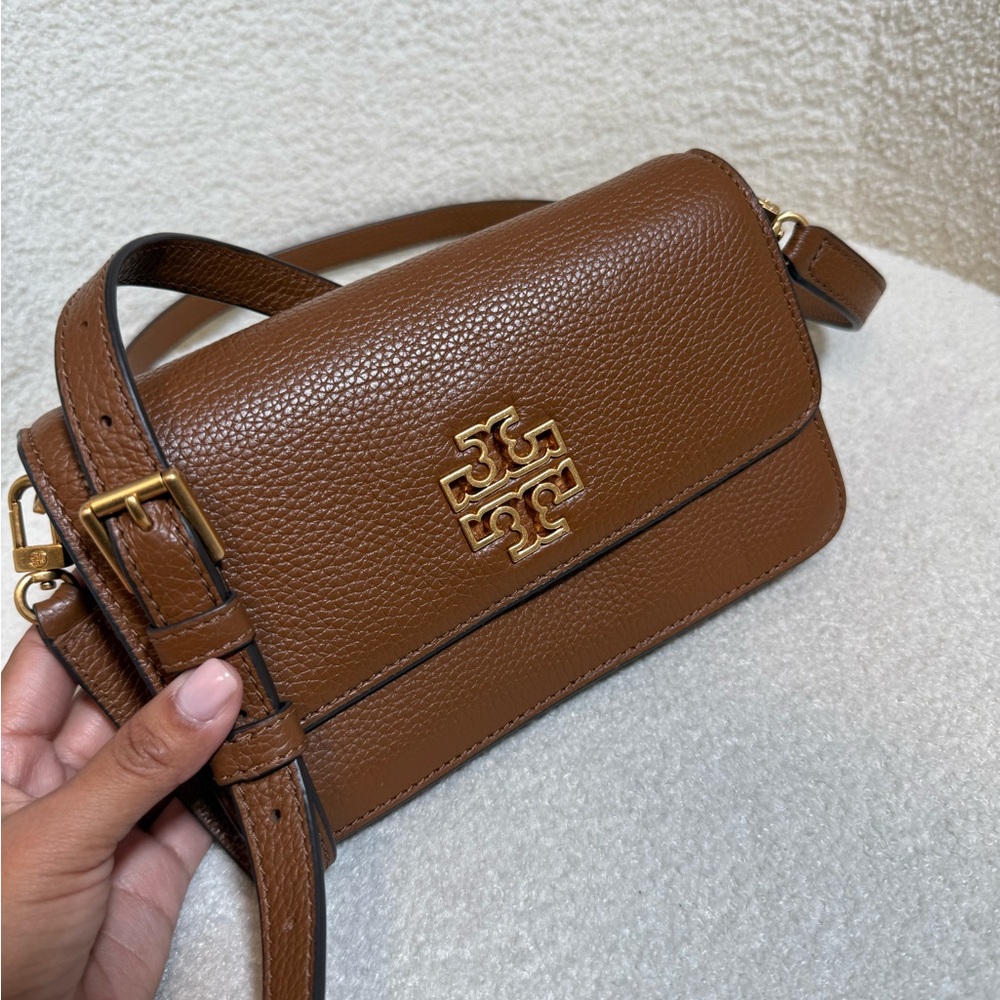 Tory Burch Tan Leather Crossbody Bag - Picture 1 of 11